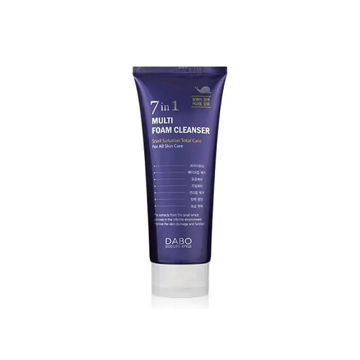 Пінка для вмивання обличчя Dabo 7 in 1 Multi Foam Cleanser з екстрактом муцину равлика