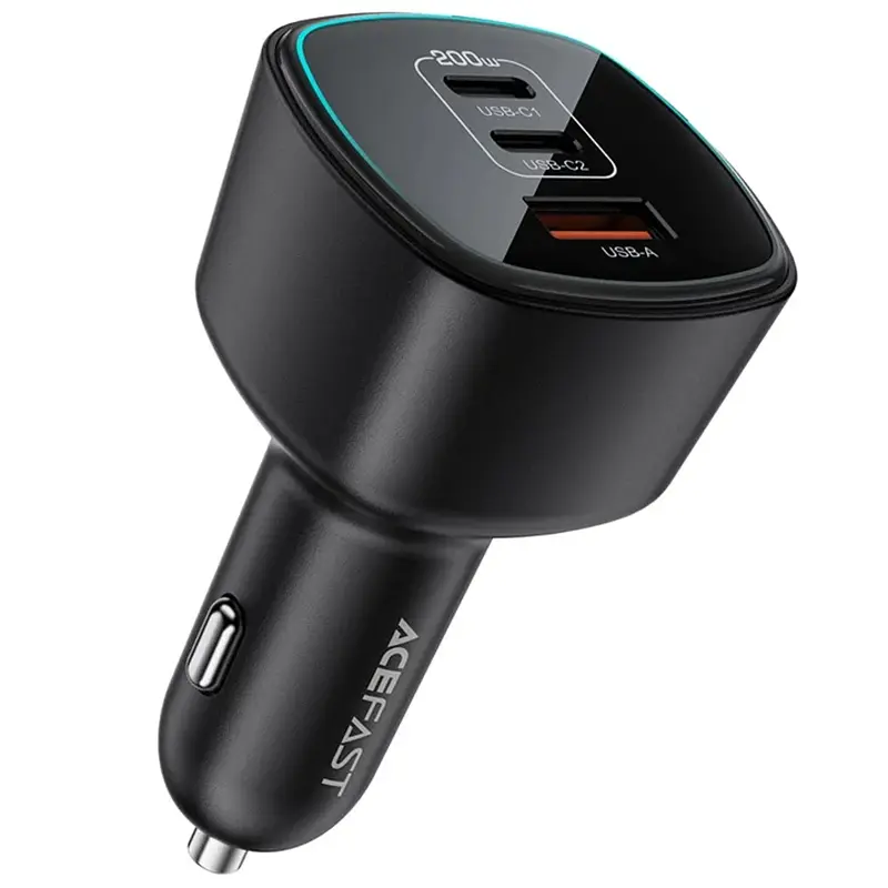 АЗП B18 PD100W+QC3.0 200W (1USB-A/2C) Black Acefast teh0029934 - фото 2