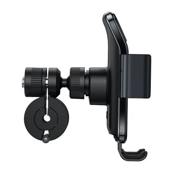 Тримач на кермо велосипеда Baseus Smart Solar Power Wireless Cycling Electric Holder SUZG010001 Black - фото 3