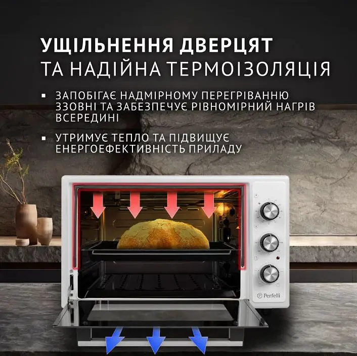 Електрична піч Perfelli Mirage 37 White - фото 3