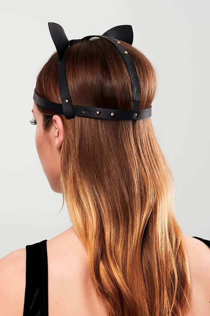 Маска Bijoux Indiscrets MAZE Cat Ears Headpiece Black кішечки - фото 2