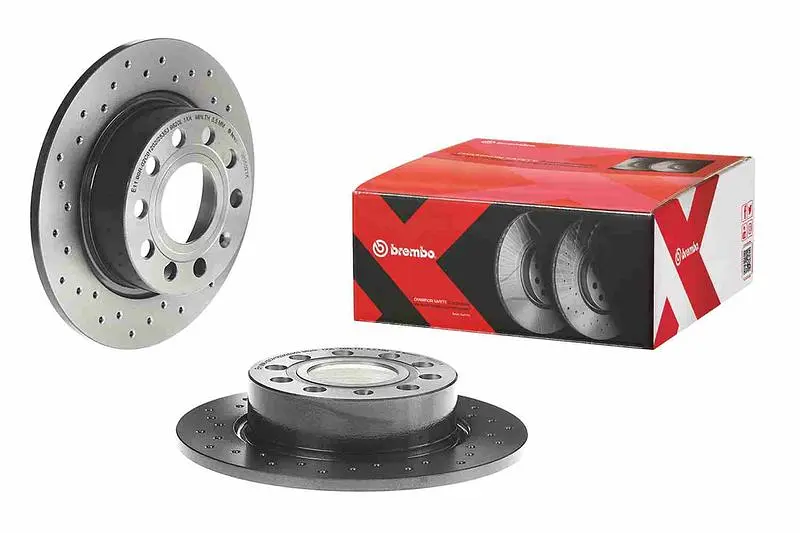 Диск гальмівний задній невентильований VW Golf V-VII, Beetle 96-21р Brembo (08.9502.1X) - фото 2