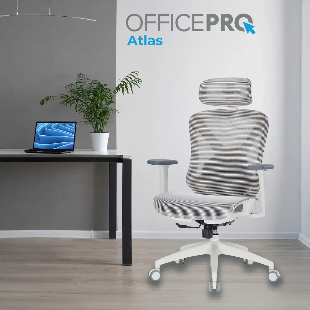 Офісне крісло OfficePro Atlas OC630-W-LG-LG (OC630-W-LG-LG) - фото 7