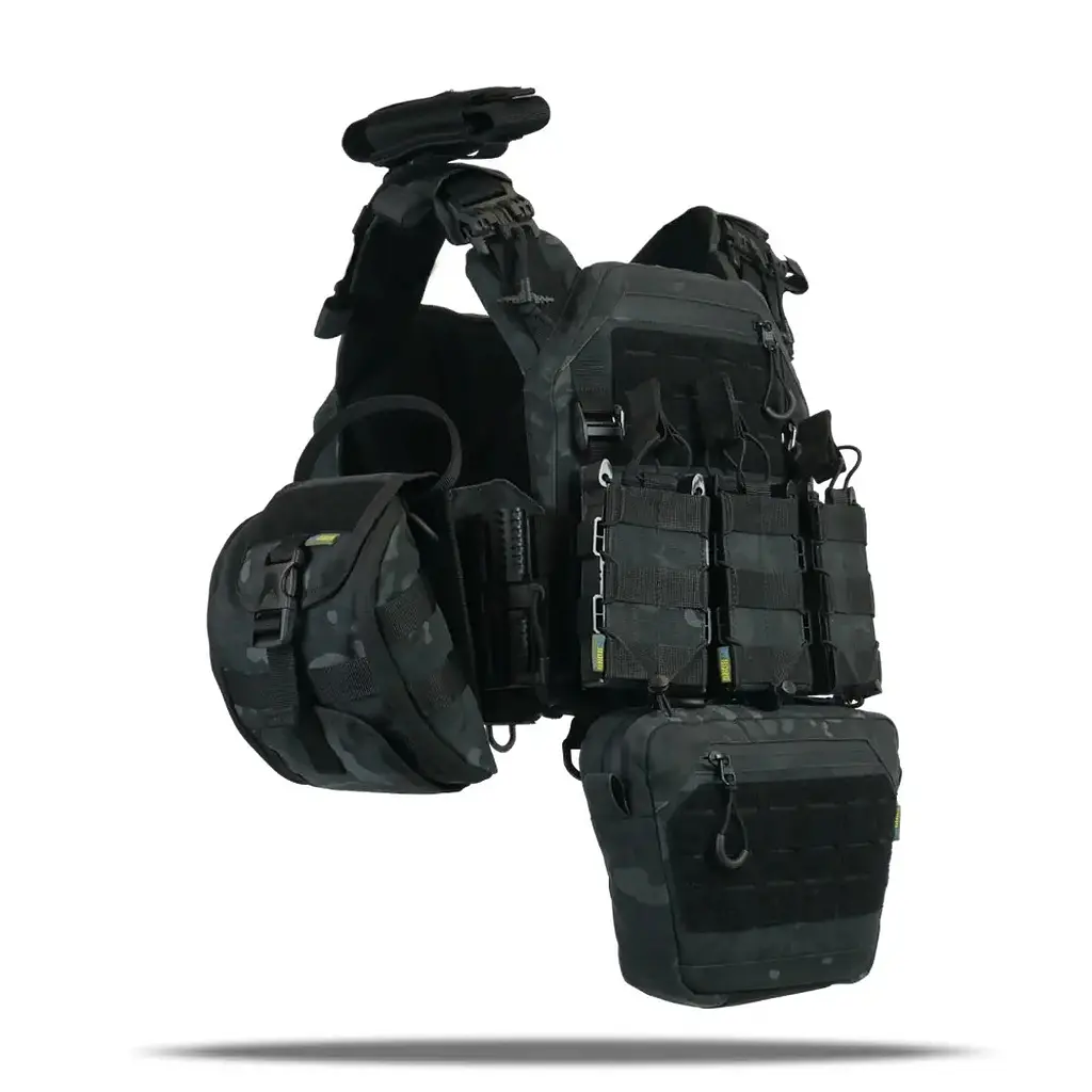 Плитоноска Kiborg GU gen.2 + 8 підсумків Black Multicam (1000-k77001) - фото 3