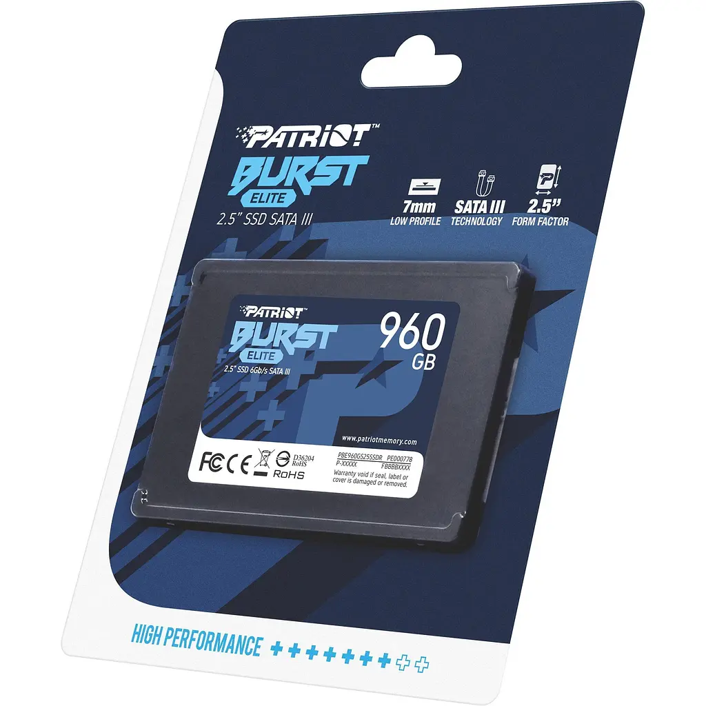 SSD накопичувач Patriot Burst Elite 960GB (PBE960GS25SSDR) [153125] - фото 5
