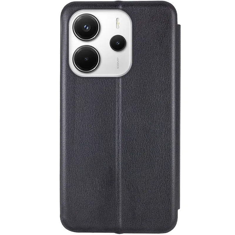 Шкіряний чохол-книжка Classy для Xiaomi Redmi Note 14 4G (Int. version) Чорний - фото 2
