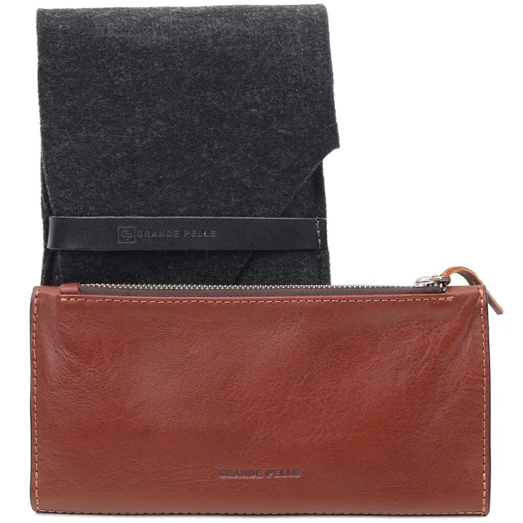 Кожаное портмоне мужское GRANDE PELLE 21х10х1,5 см acs0022809 - фото 7