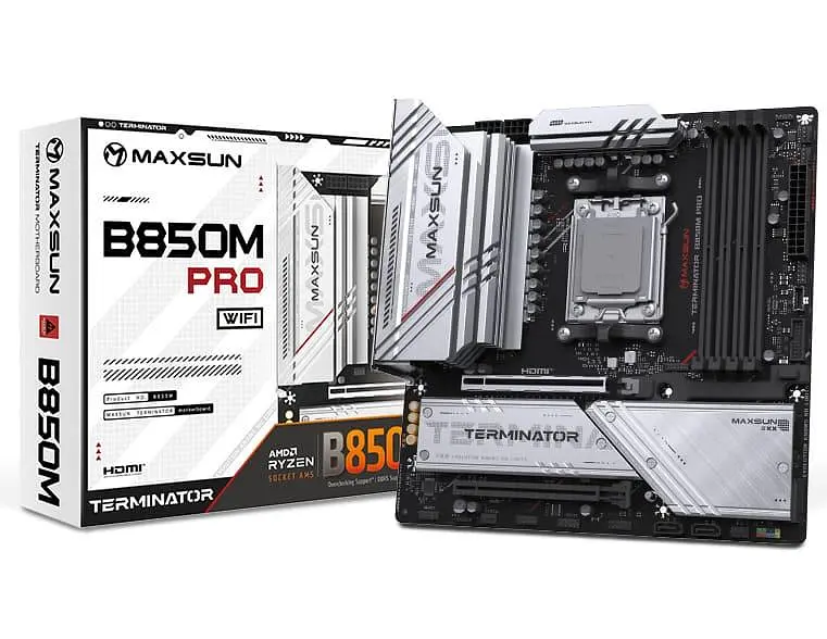 Материнська плата Maxsun Terminator B850M PRO WIFI (MS-Terminator B850M PRO WIFI) (Socket AM5, AMD B850, Micro-ATX) - фото 6