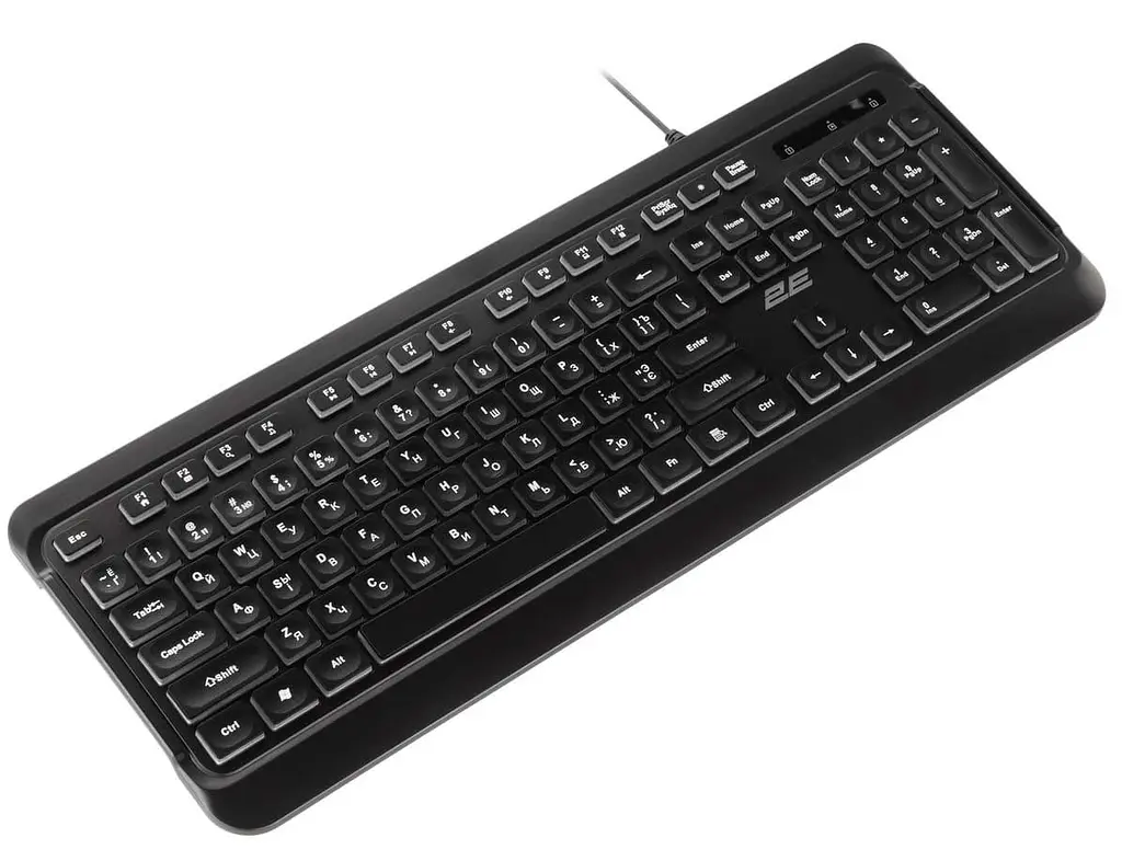 Клавіатура 2E KS120 EN/UK LED Black (2E-KS120UB_UA) - фото 4