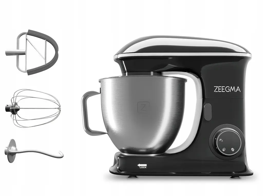 Тестомес миксер планетарный Zeegma PLANEET CHEF BLACK 2200 Вт - фото 6