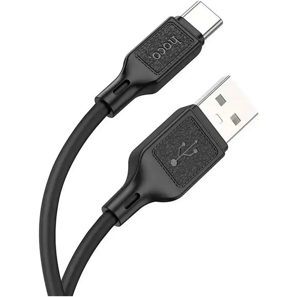 Дата кабель USB-C to USB-C 1.0m Cool silicone X90 black HOCO (6931474788443) - фото 3