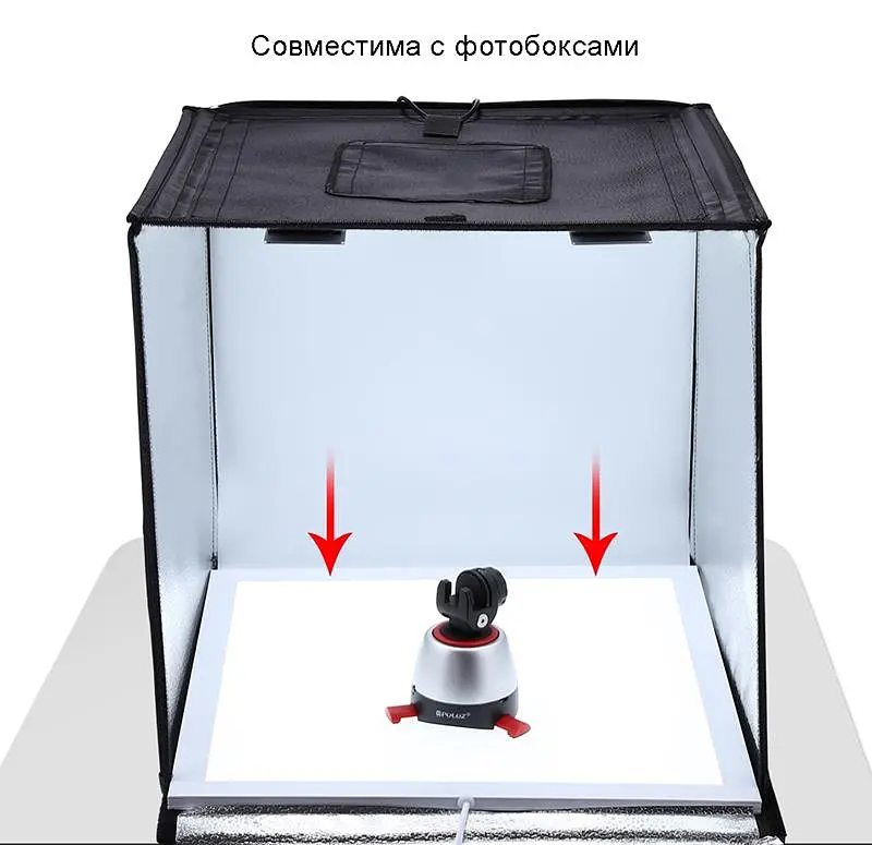 LED панель Puluz 1200LM для предметної зйомки, 34.7x34.7 см - фото 5