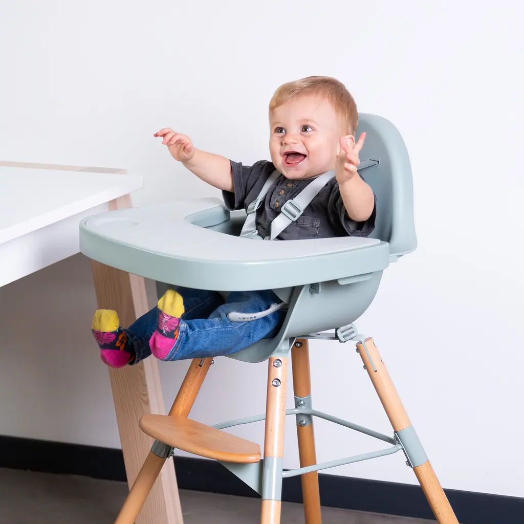 Столик до стільця для годування Childhome Evolu з силіконовим підносом, м'ятний (CHEVOTSMI) - фото 8