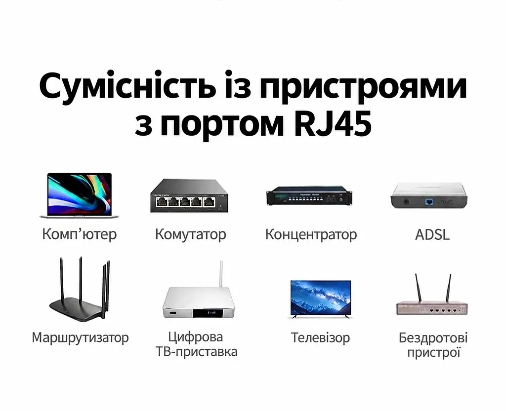Мережева муфта для з’єднання кабелів Ethernet UGREEN NW116 два гнізда RJ45 на протилежних торцях потрібні два кабелі зі штекерами RJ45 до 1 Гбіт/с за умови підтримки гігабітного режиму всіма ланками мережі загальна довжина кабельної лінії до 100 м сумісна з кабелями Cat 6 і Cat 5e засувки фіксують штекери металеве екранування від електромагнітних перешкод чорний (30837) - фото 8