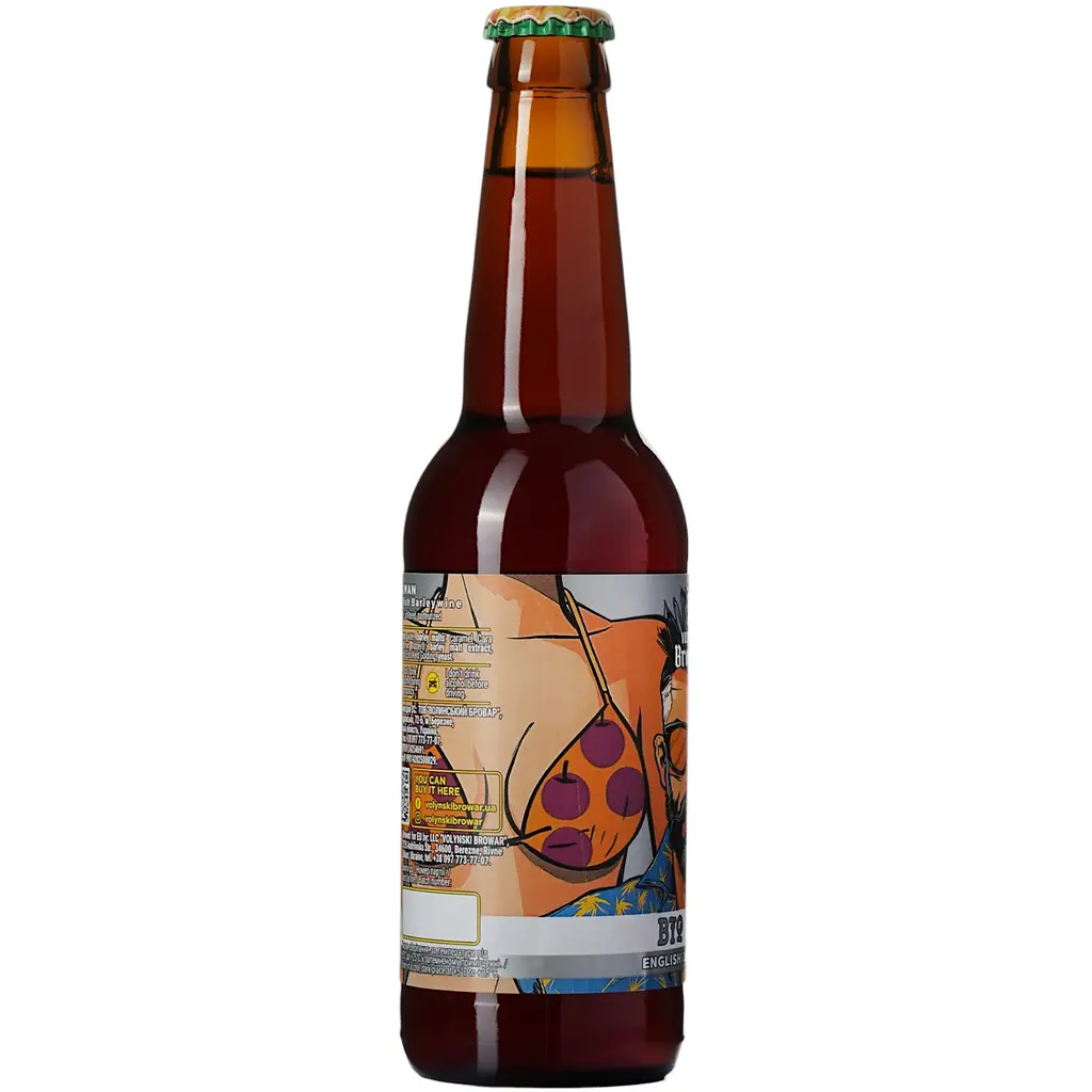 Пиво Volynski Browar Big Man English Barleywine темне нефільтроване 8.5% 0.35 л - фото 3
