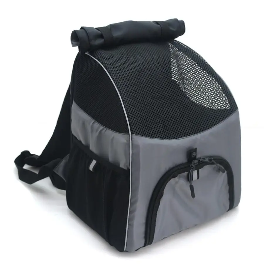 Рюкзак для переноски кошек и собак Zoo-hunt Турист №0 16 х 26 х 30 см серый - фото 3