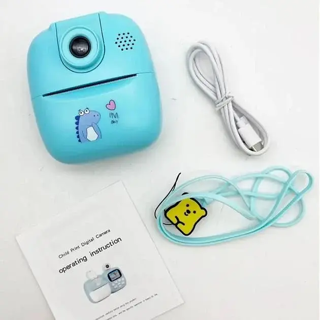 Дитячий фотоапарат моментального друку фотографій M4 Kids Print Camera Блакитний - фото 4