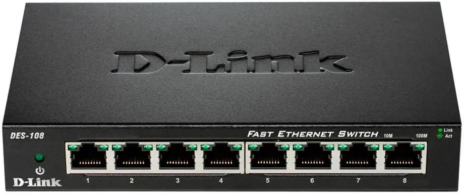 Комутатор мережевий D-Link DES-108