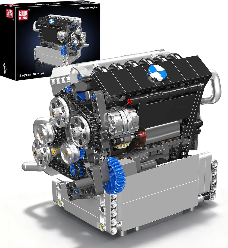Конструктор двигун Mould King BMW  S55 Inline-6 Engine моторизований дитячий мотор 744 деталей - фото 2