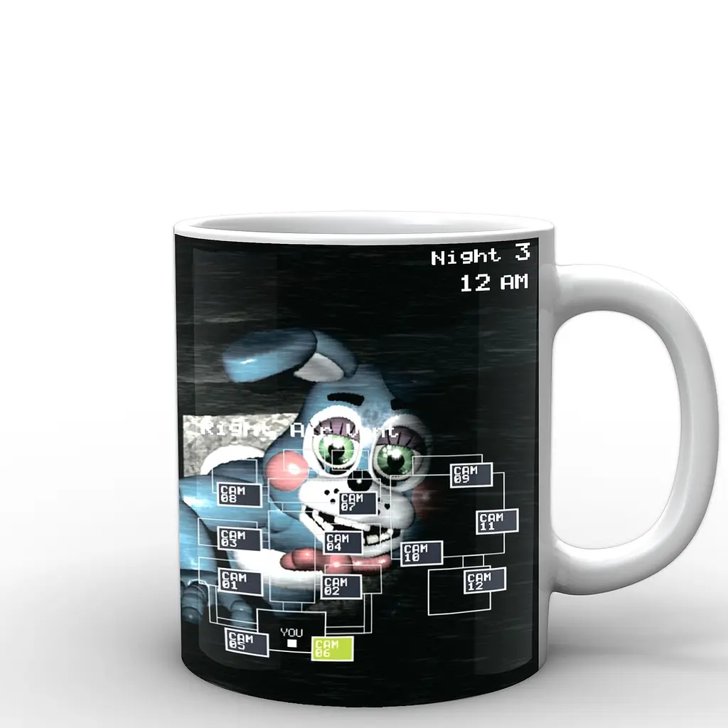 Кухоль GeekLand Five Nights At Freddys П'ять ночей з Фредді постер FN.02.027 330 мл білий - фото 3