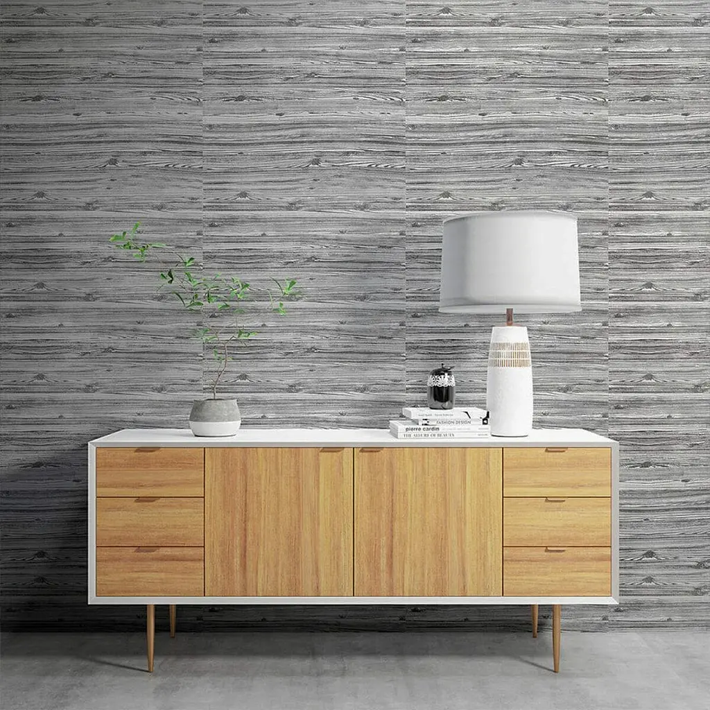 Самоклеюча 3D панель Sticker Wall під дерево кольору зебри 2800х700х3мм SW-00001769 - фото 8