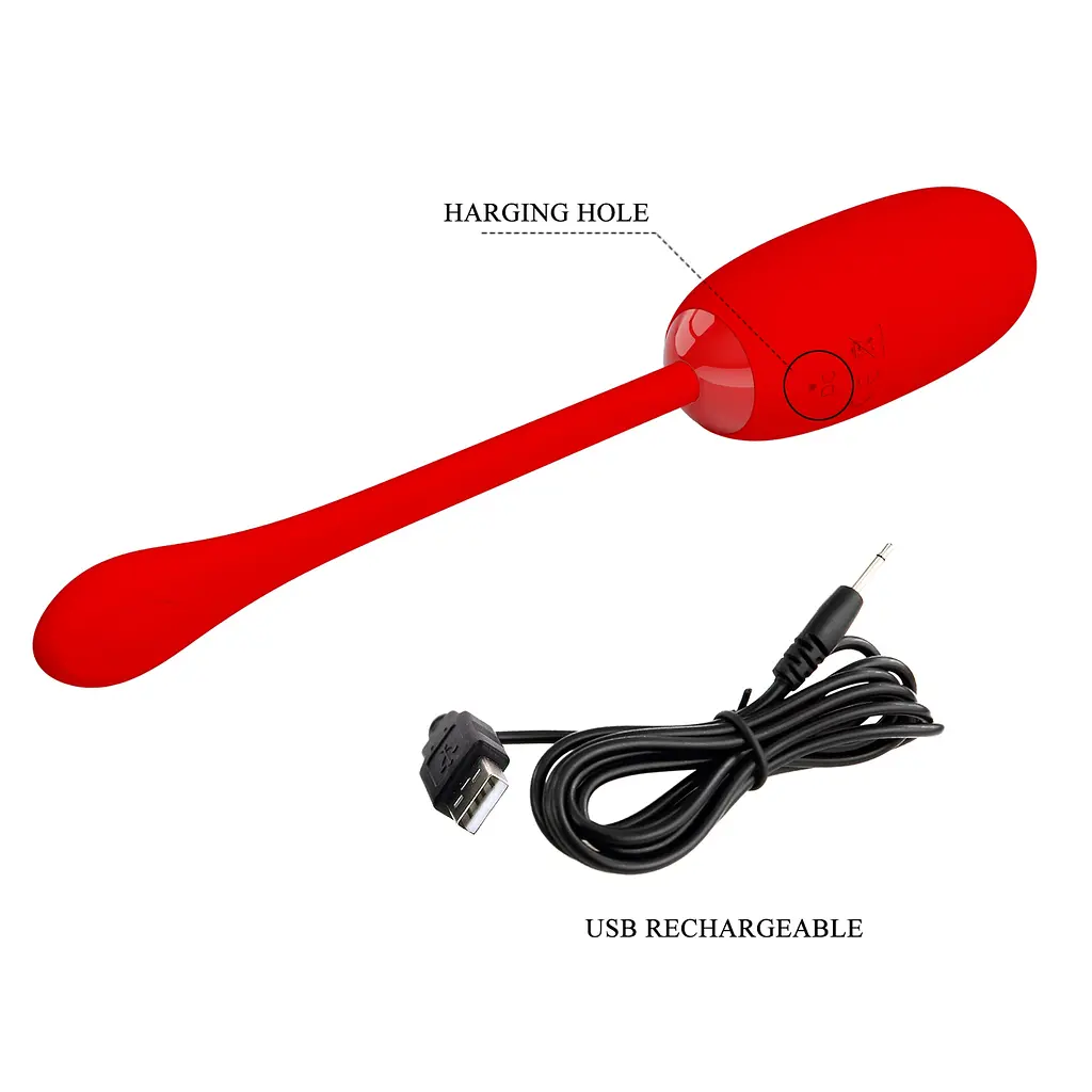 Віброяйце PRETTY LOVE JULIUS EGG Red 12 function vibrations PRETTY LOVE BI-014653-2 98593 - фото 6