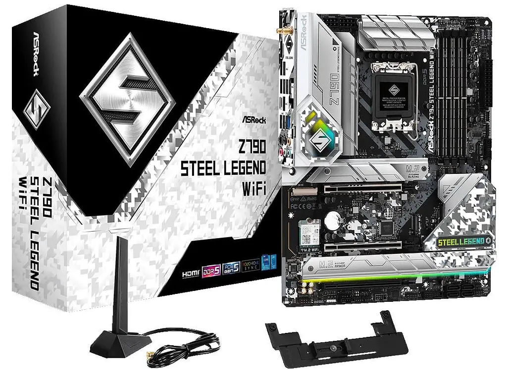 Материнська плата AsRock Z790 Steel Legend WiFi (Z790 STEEL LEGEND WIFI) (Socket 1700, Intel Z790, ATX) Б/в - фото 5