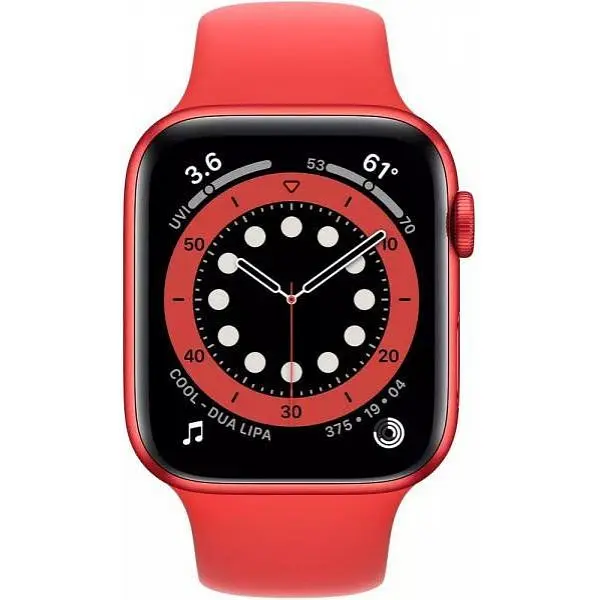 Смарт-часы Apple Watch Series 6 GPS 44mm (PRODUCT)RED Aluminum Case w. (PRODUCT)RED Sport B. (M00M3) - фото 3