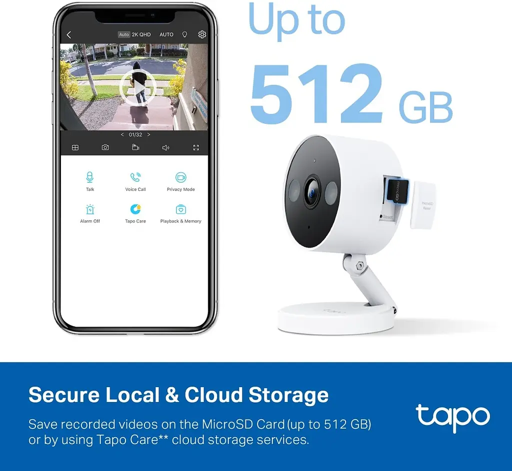 IP-камера Tapo C120 2K N300 microSD motion detection TP-Link teh0015984 - фото 5