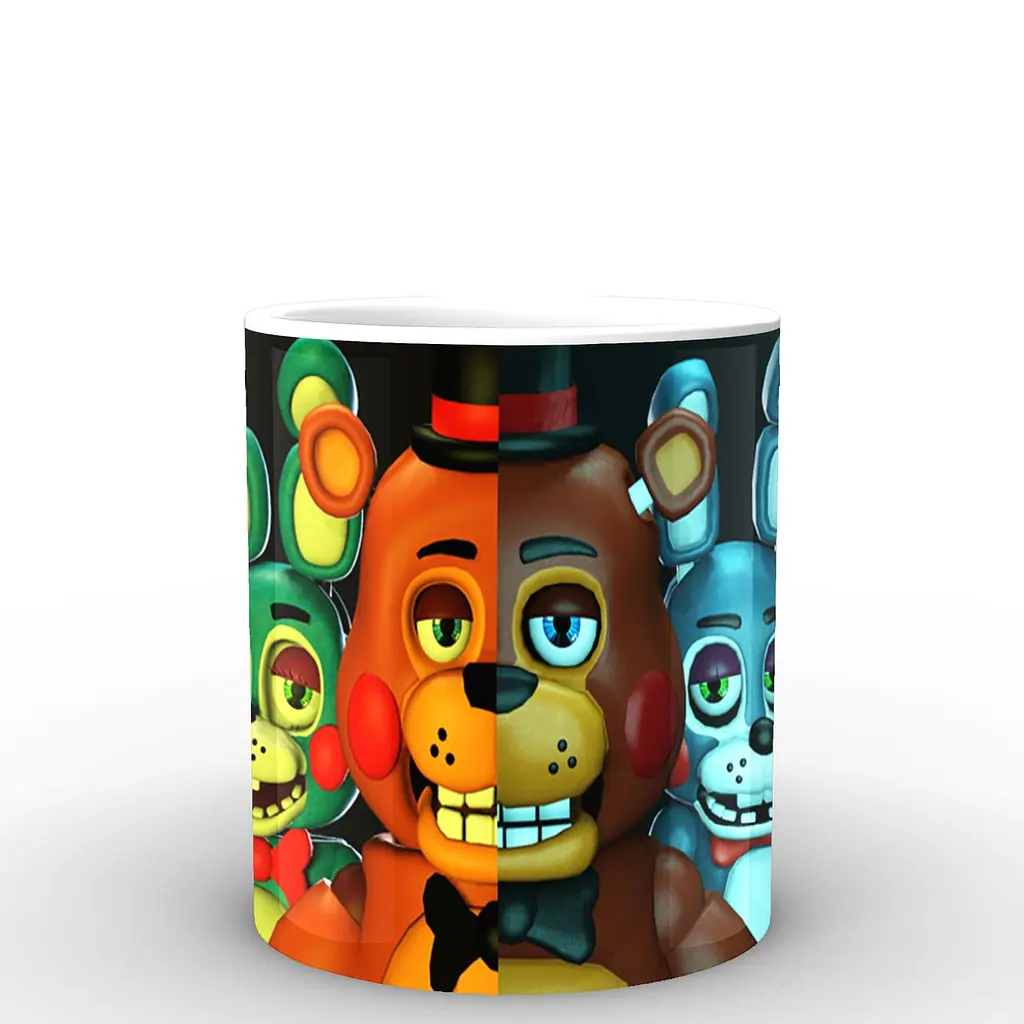 Кухоль GeekLand Five Nights At Freddys П'ять ночей з Фредді постер FN.02.064 330 мл білий - фото 3