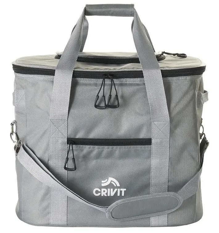 Термосумка Crivit 35L сумка-холодильник зі знімним пластиковим пакетом Серая - фото 2