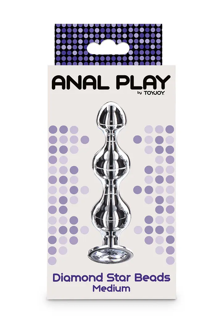 Анальный стимулятор Anal Play Diamond Star Beads M 11.7 см (серебристый) - фото 4