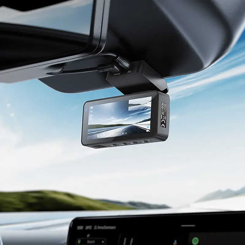 Відеореєстратор Hoco DV12 2K display + GPS (with rear camera) Silver gray - фото 8