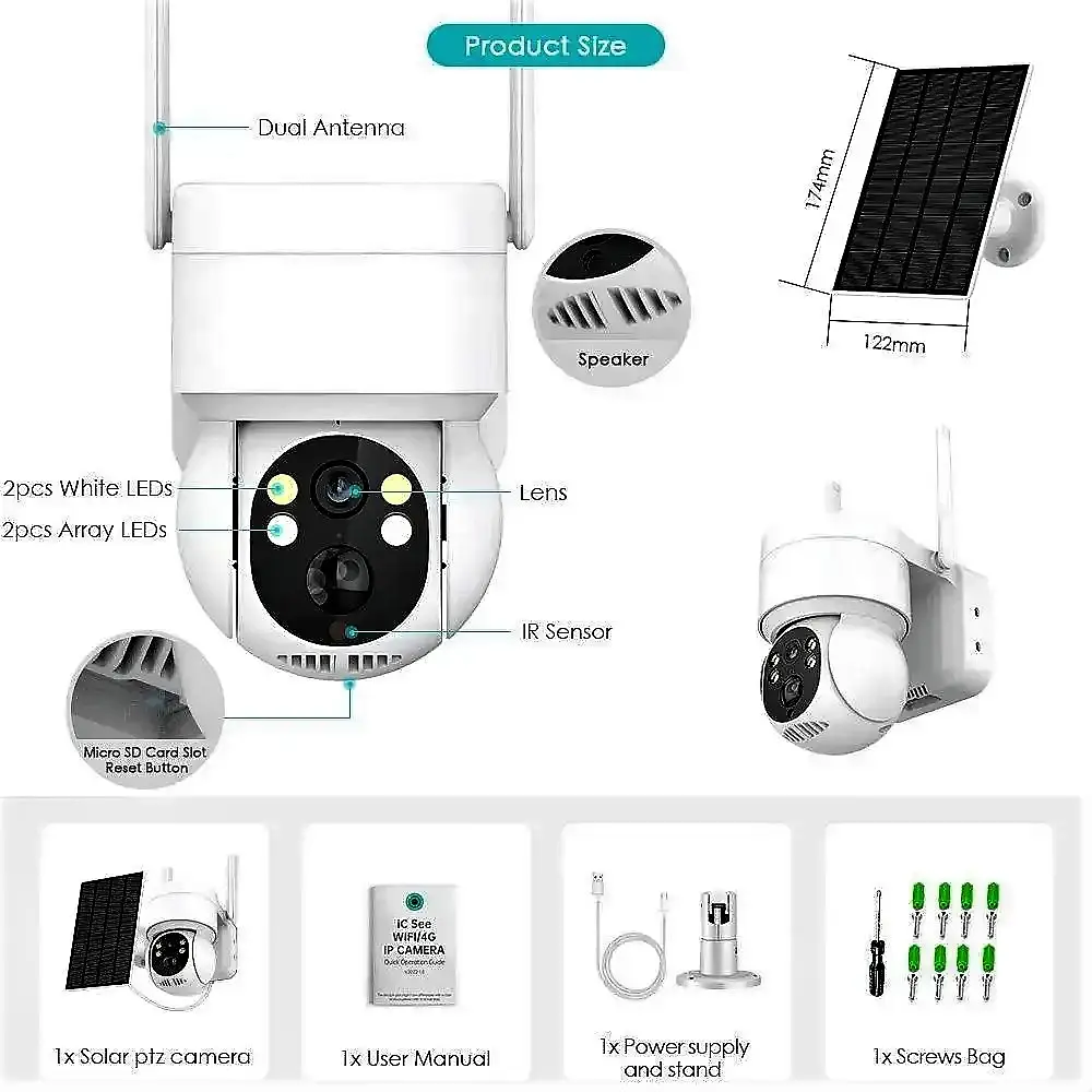 Камера відеоспостереження XPRO Wi-Fi із сонячною панеллю TQ2 (44178-TQ2_1848) - фото 5