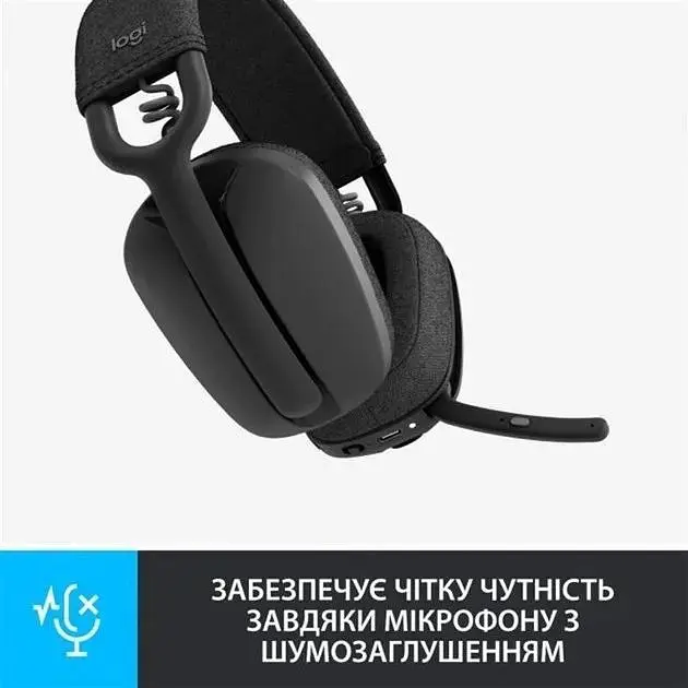Беспроводная стерео гарнитура Logitech Zone Vibe 100 Wireless Graphite (981-001213) - фото 5