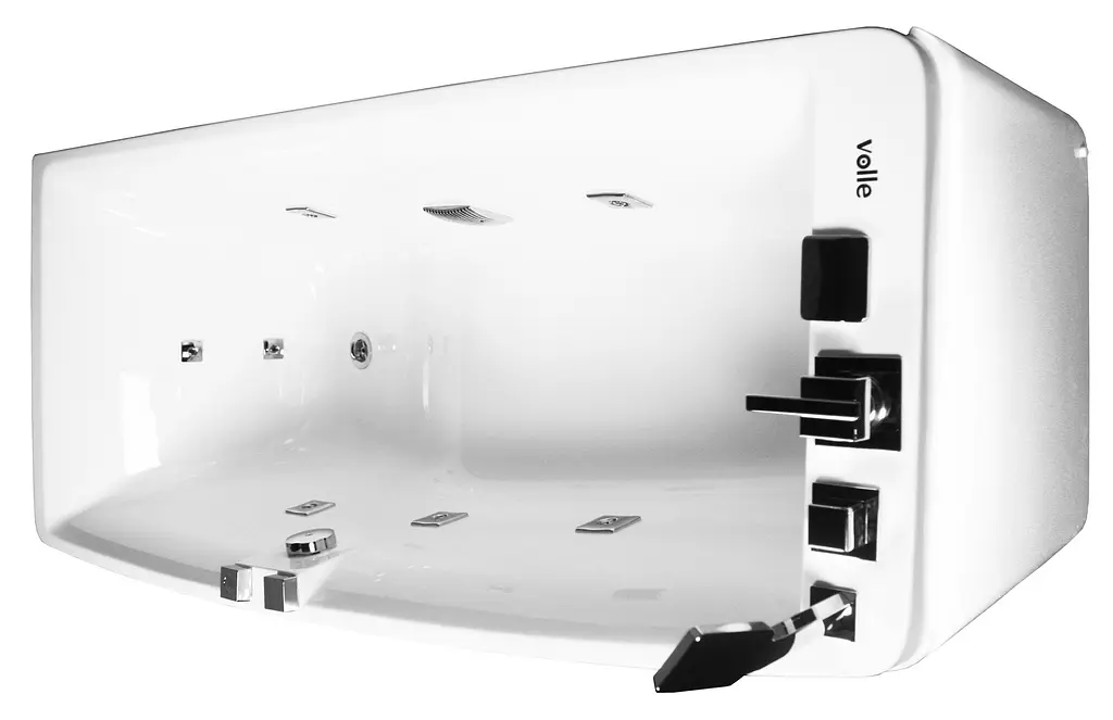 Ванна асиметрична гідромасажна Volle 170x75 12-88-102/L - фото 2