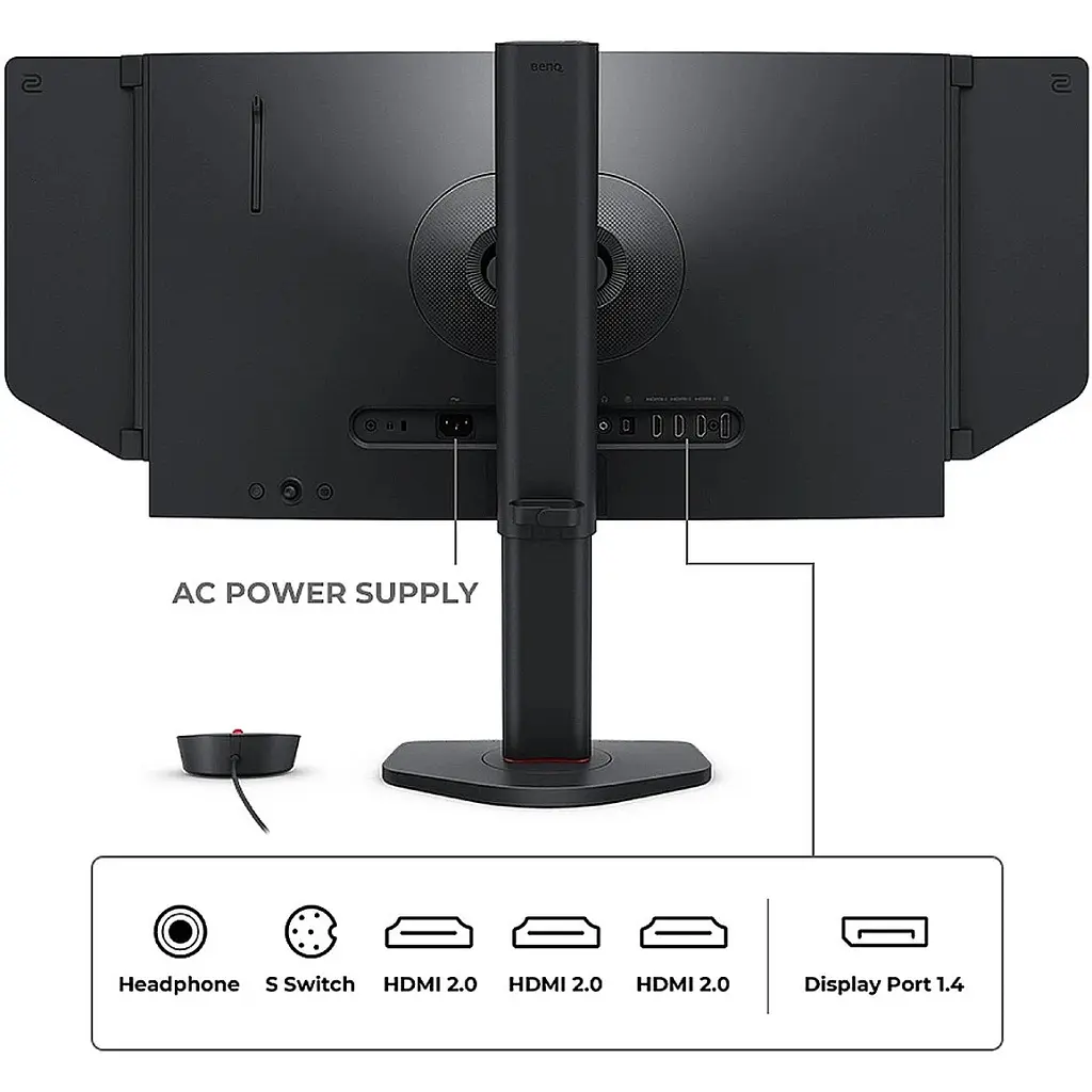 Монітор TFT 24.1 BenQ ZOWIE XL2566X+, 400Гц, HDMI 2.0 x3, DP 1.4, DyAc 2, HAS, Pivot, темно-сірий - фото 4