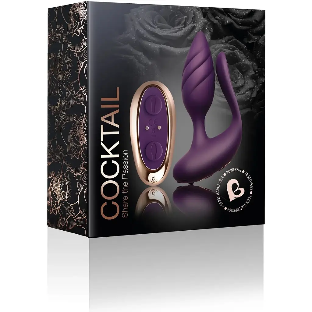 Анально-вагінальний вібратор для пар Rocks Off Cocktail Purple - фото 6