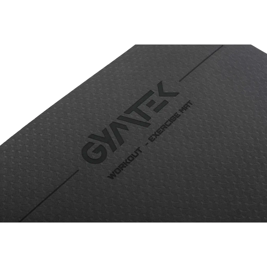 Килимок (мат) для фітнесу та йоги Gymtek Premium TPE 0,5см чорний - фото 4
