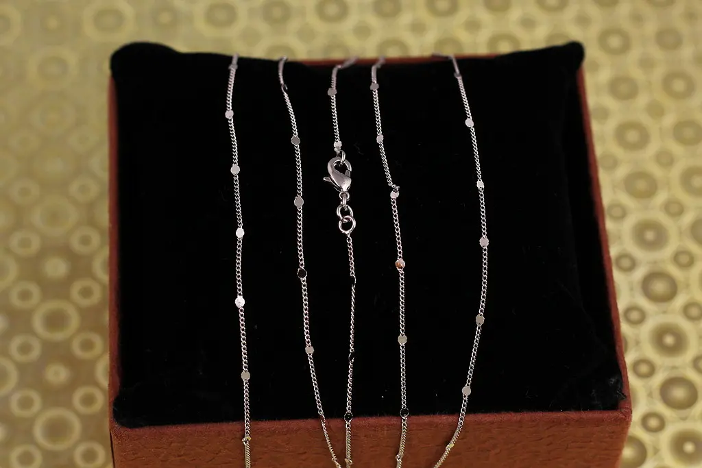 Ланцюг Xuping Jewelry панцирний з круглими вставками 45 см 0,8 мм сріблястий