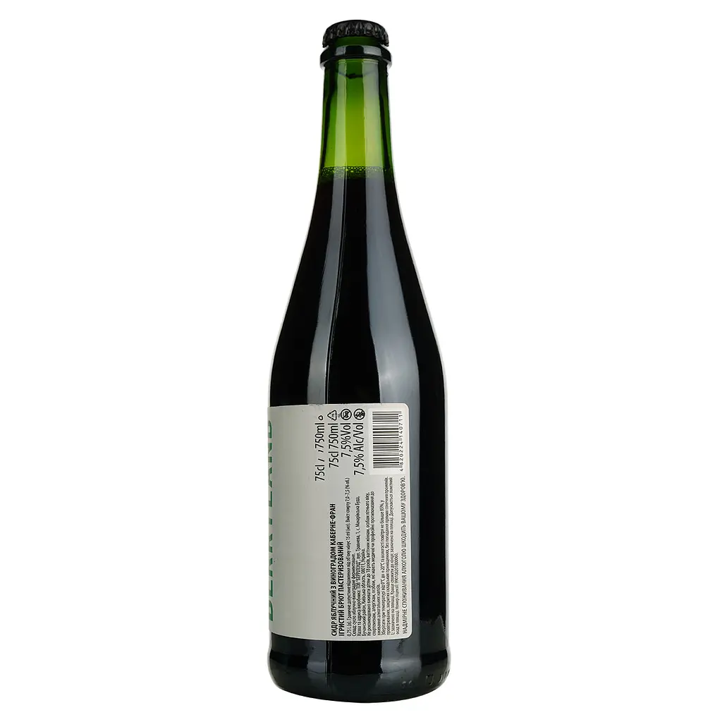 Сидр Berryland Лавка Традицій Cabernet Franc яблуко-виноград ігристий брют 7.5% 0.75 л - фото 2
