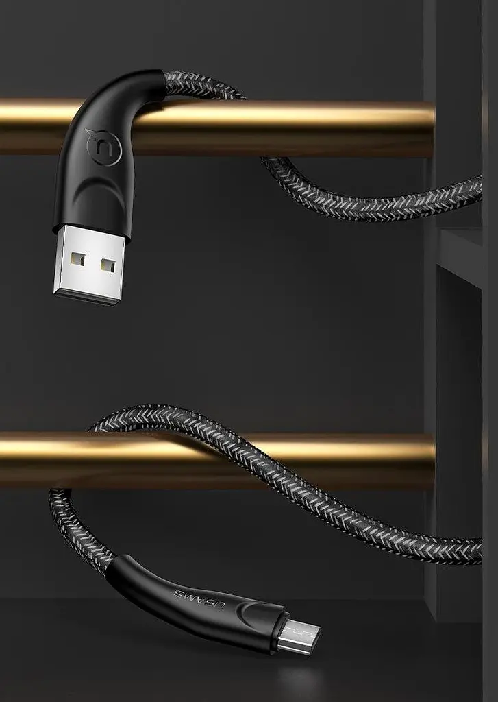 Кабель 2 метра нейлоновая оплетка USAMS U41 USB — Type-C 2m - фото 3