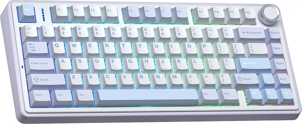 Клавіатура бездротова Aula F75 Gasket Greywood V3 Blue (6948391208633) - фото 2