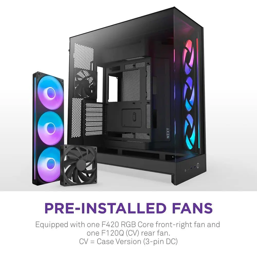 Корпус NZXT H9 Flow RGB из закаленного стекла без блока питания, черный (CM-H92FB-R1) - фото 6