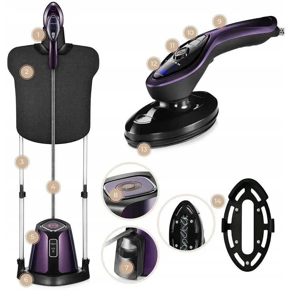 Гладильная система 3 в 1 Mozano Ultra Care 2500W Purple - фото 3