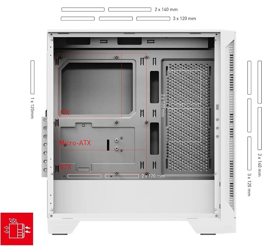 Корпус MSI MAG Forge 320R White AirFlow без БЖ (MAG FORGE 320R WHITE AIRFLOW) - фото 7