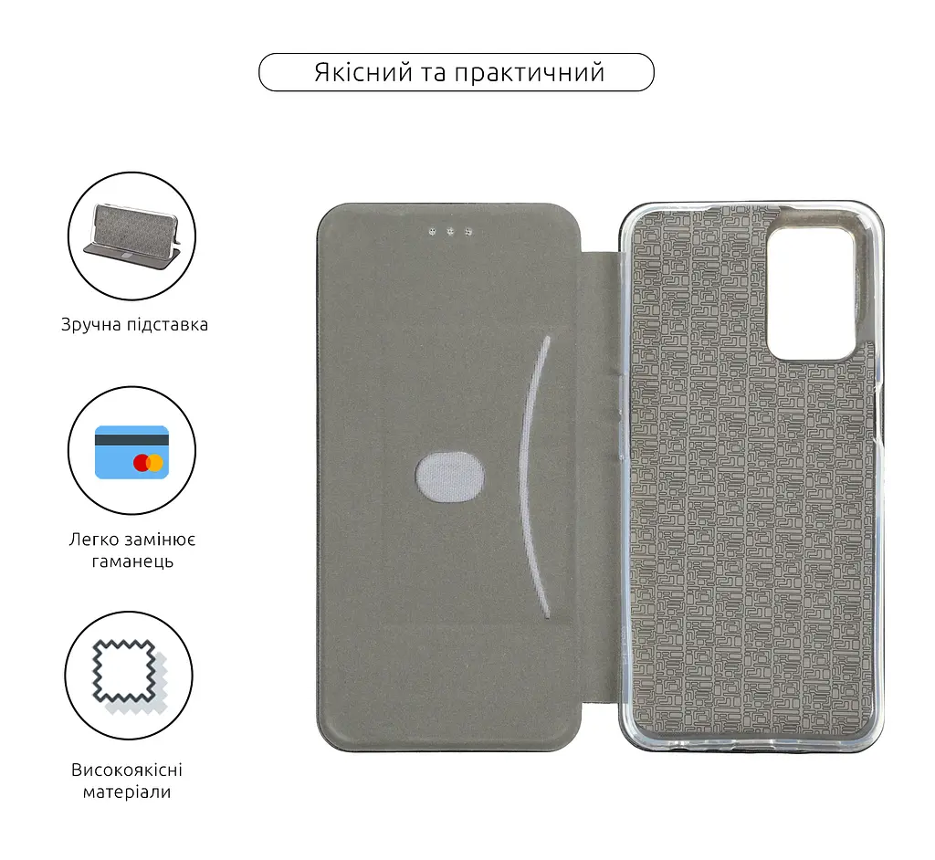 Чехол-книжка для OPPO A54 4G, G-Case, черный, кожаный чехол-книжка из экокожи (PU) и TPU, с магнитом, с подставкой и вместительным кардхолдером, противоударный, защита всего корпуса, ArmorStandart (ARM59750) - фото 3