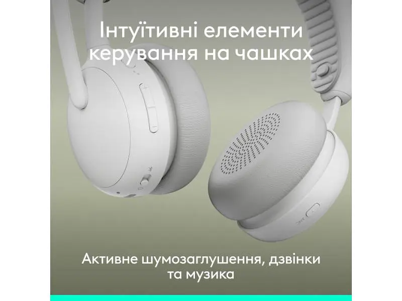 Навушники з мікрофоном Logitech Zone Wireless 2 ES Off-White (981-001508) - фото 9