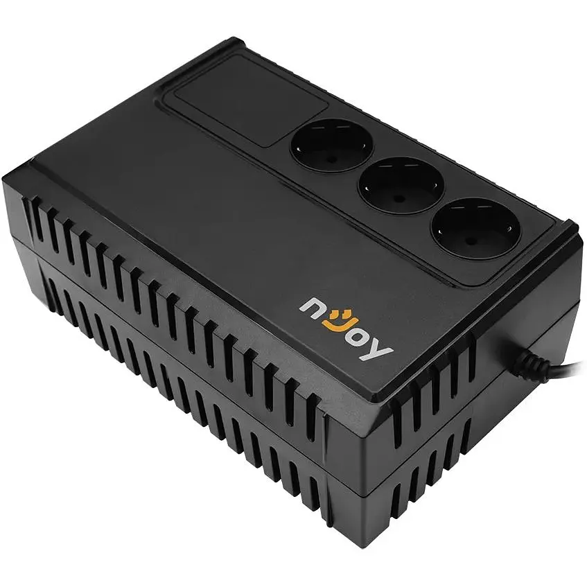 Источник бесперебойного питания NJOY Renton 650 (PWUP-LI065RE-CG01B) Lin.int., AVR, 3 x евро, пластик - фото 2