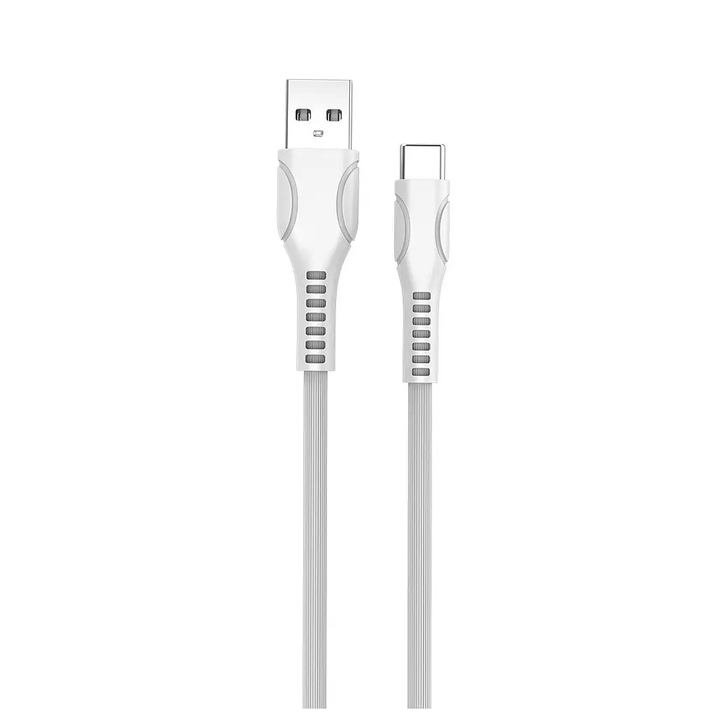 Дата кабель USB 2.0 AM to USB-C 1.0m line-drawing white ColorWay (CW-CBUC029-WH) - фото 2